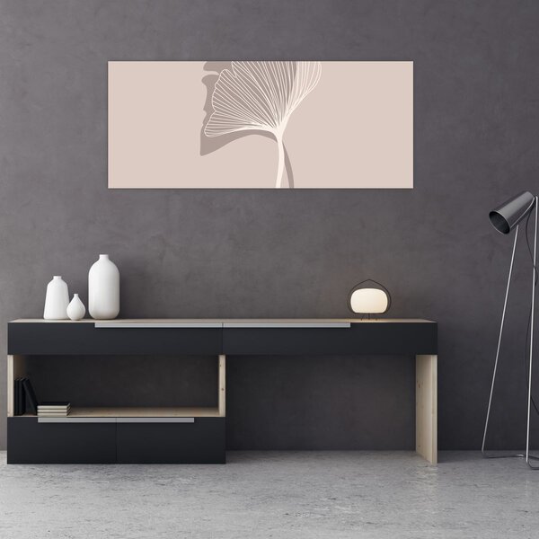 Tablou - Frunze bej N⁰4 (120x50 cm)