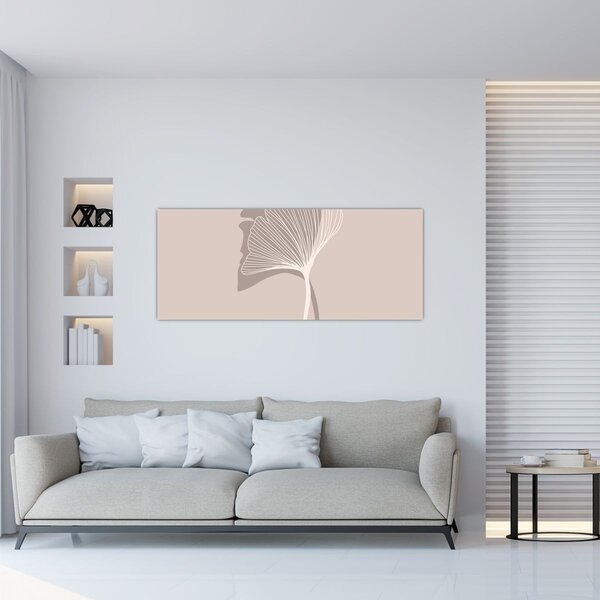 Tablou - Frunze bej N⁰4 (120x50 cm)