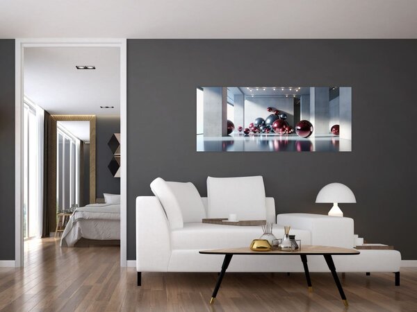 Tablou - Spațiu 3D cu bile II. (120x50 cm)