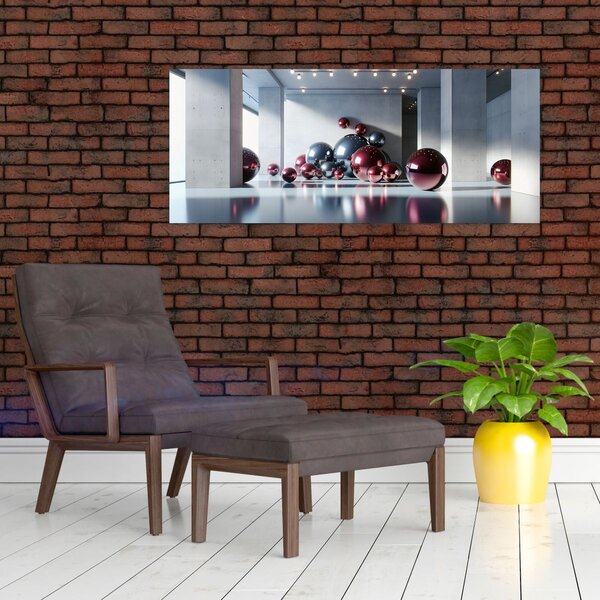 Tablou - Spațiu 3D cu bile II. (120x50 cm)