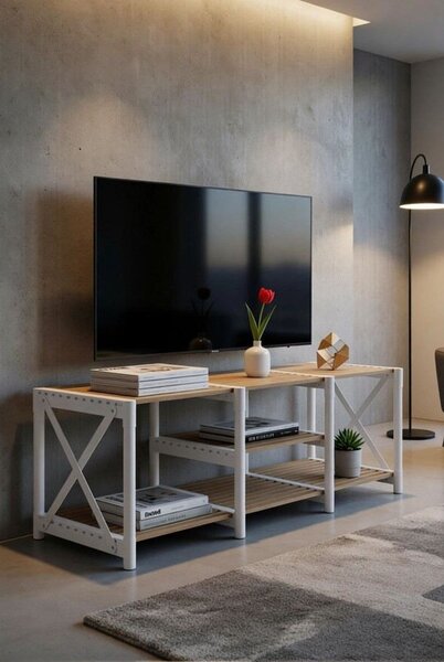 TV Unit Shelf - White