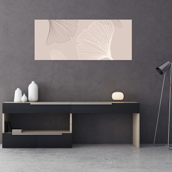 Tablou - Frunze bej N⁰6 (120x50 cm)