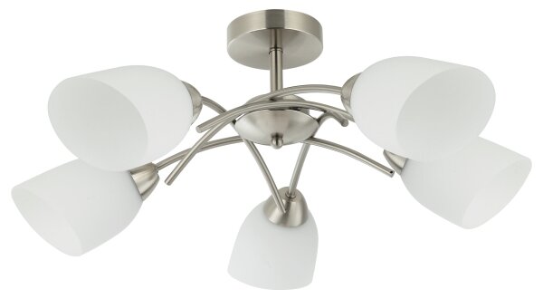 Lustră aplicată DONNA 5xE27/60W/230V nichel