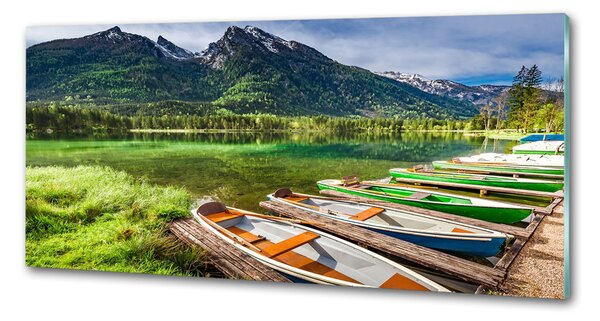 Sticlă pentru bucătărie Barci pe lac