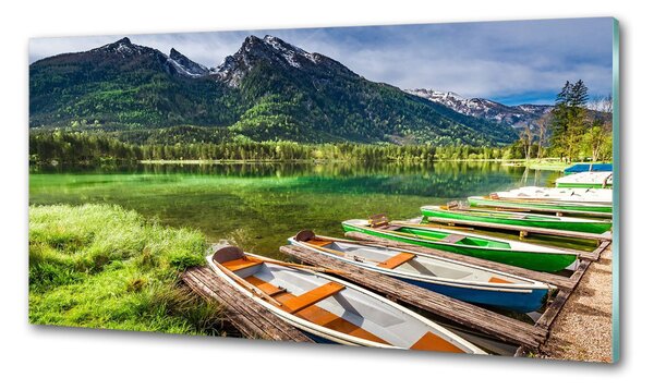 Sticlă pentru bucătărie Barci pe lac