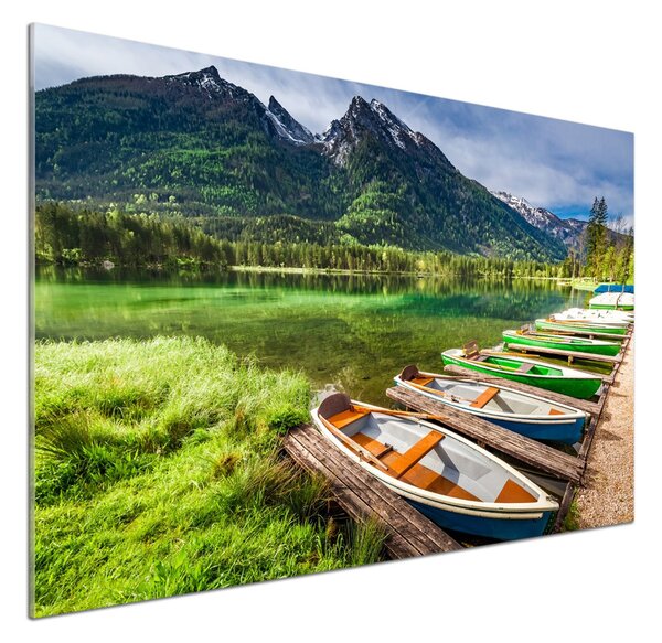 Sticlă pentru bucătărie Barci pe lac
