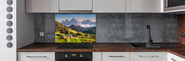 Panou sticlă decorativa bucătărie panorama munților