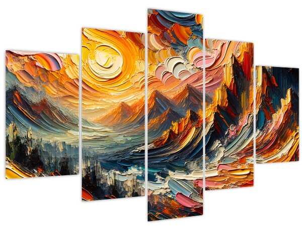 Tablou - Munte acoperit de soare (150x105 cm)