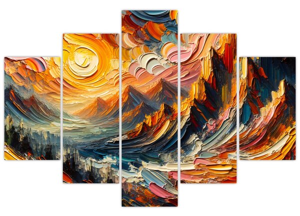 Tablou - Munte acoperit de soare (150x105 cm)