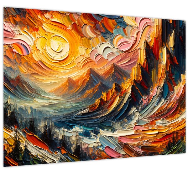 Tablou - Munte acoperit de soare (70x50 cm)