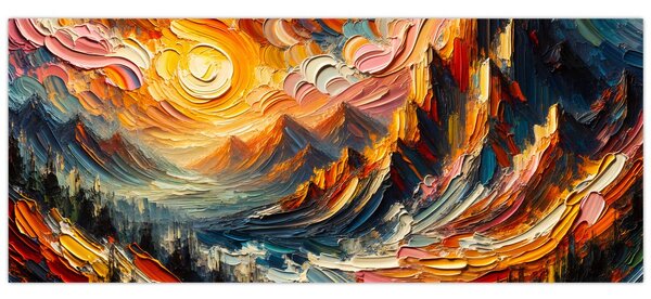 Tablou - Munte acoperit de soare (120x50 cm)