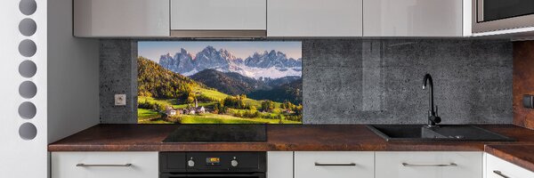 Panou sticlă decorativa bucătărie panorama munților