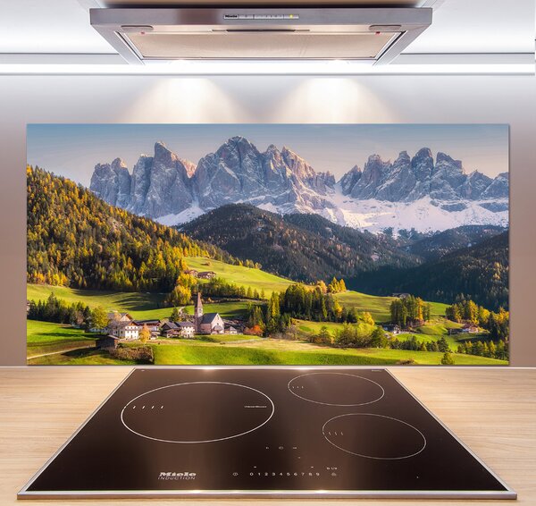 Panou sticlă decorativa bucătărie panorama munților