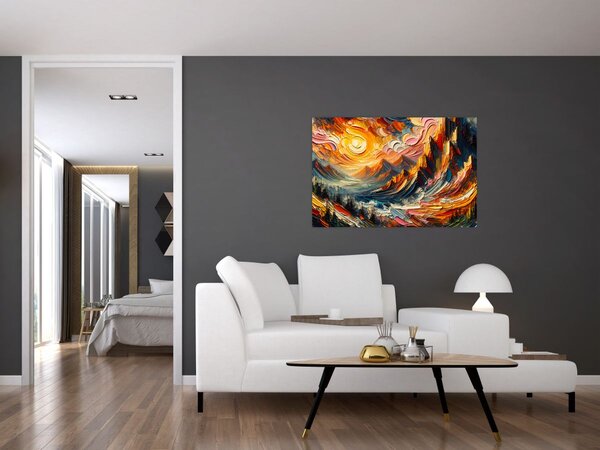 Tablou - Munte acoperit de soare (90x60 cm)