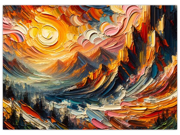 Tablou - Munte acoperit de soare (70x50 cm)