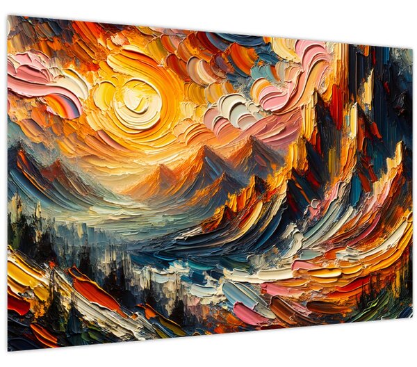 Tablou - Munte acoperit de soare (90x60 cm)