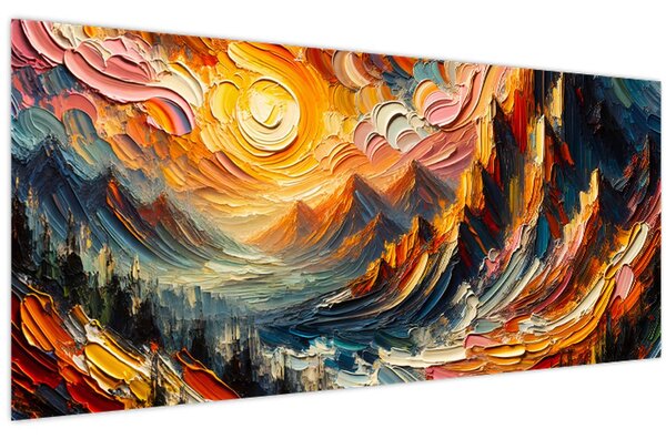 Tablou - Munte acoperit de soare (120x50 cm)