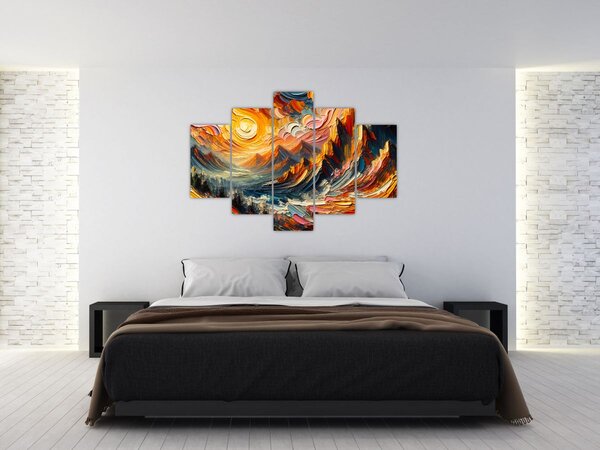 Tablou - Munte acoperit de soare (150x105 cm)