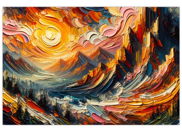 Tablou - Munte acoperit de soare (90x60 cm)
