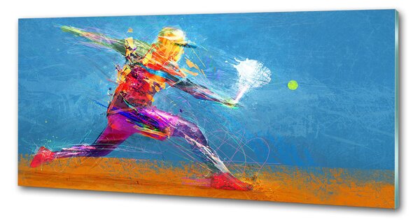Sticlă bucătărie Jucator de tenis