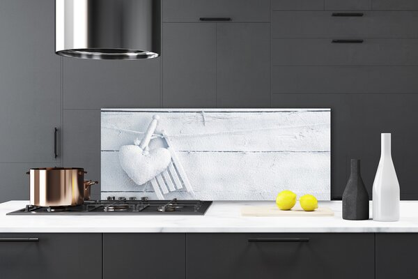 Panou sticla bucatarie Abstract Art White