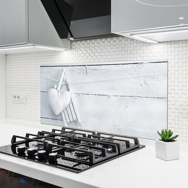 Panou sticla bucatarie Abstract Art White