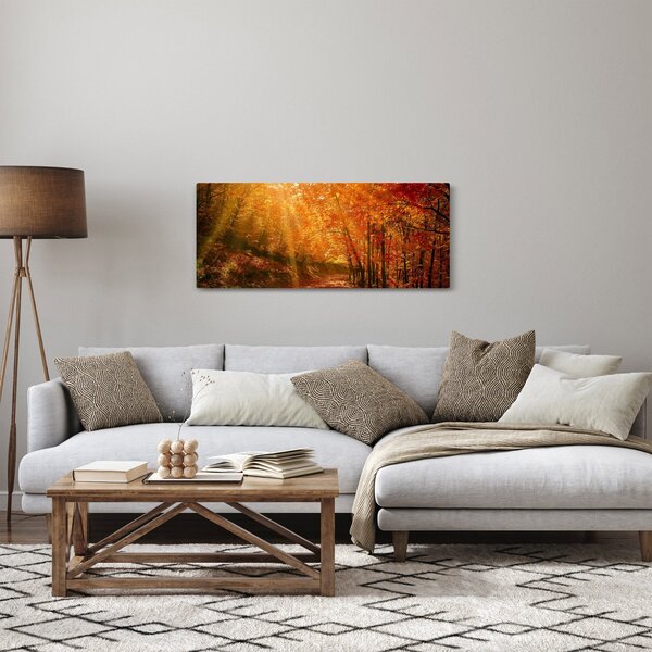 Tablou cu pădurea în toamnă (120x50 cm)