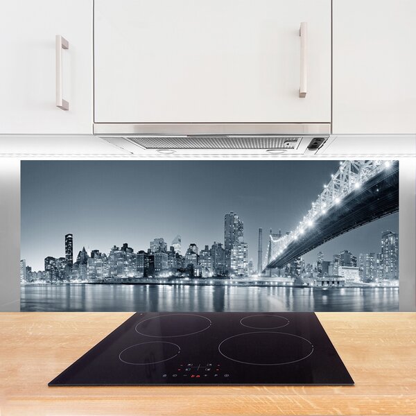 Panou sticla bucatarie Bridge City Arhitectura Gray