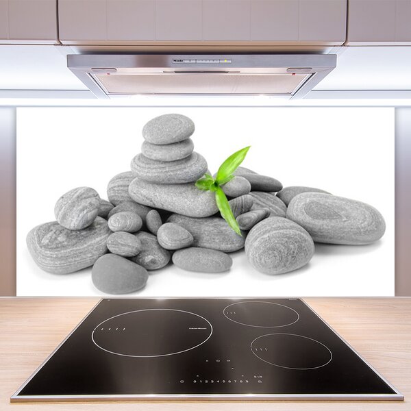 Panou sticla bucatarie Pietre Art Gray
