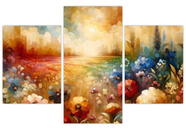 Tablou - Pajiște colorată (90x60 cm)