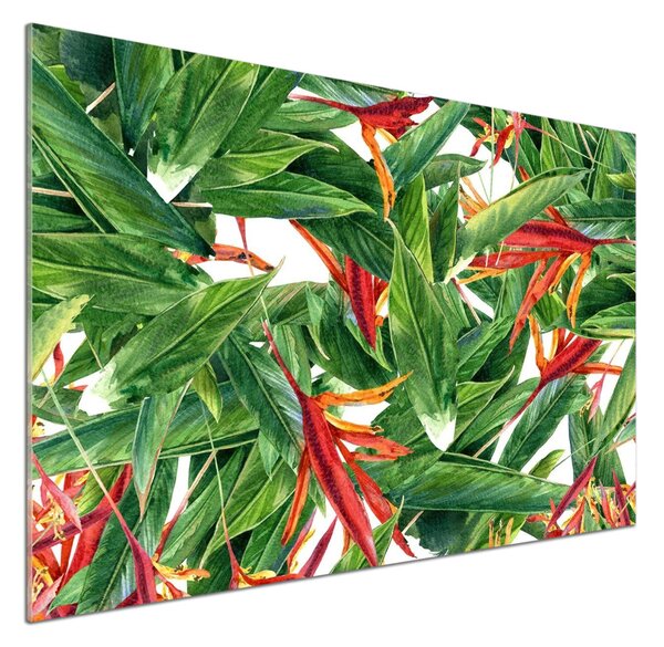 Panou perete bucătărie model floral