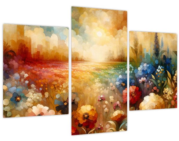 Tablou - Pajiște colorată (90x60 cm)