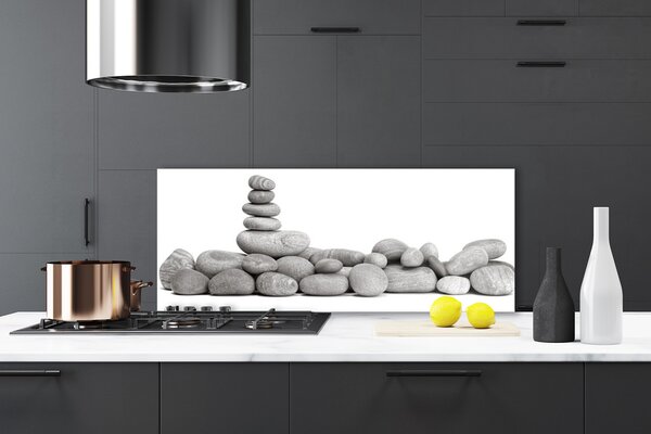 Panou sticla bucatarie Pietre Art Gray