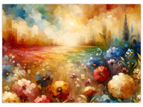 Tablou - Pajiște colorată (70x50 cm)