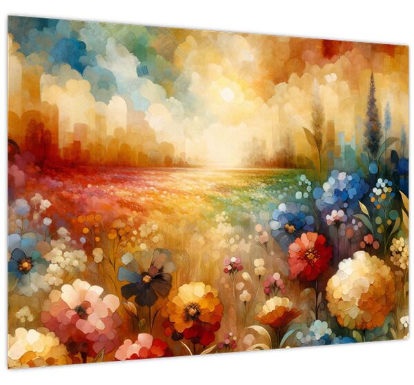 Tablou - Pajiște colorată (70x50 cm)