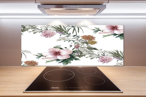 Sticlă pentru bucătărie model floral