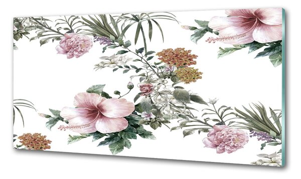 Sticlă pentru bucătărie model floral