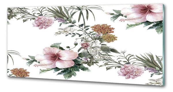 Sticlă pentru bucătărie model floral