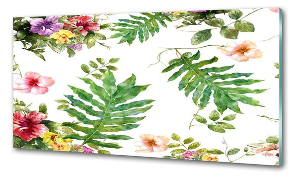 Sticlă printata bucătărie model floral