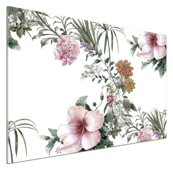 Sticlă pentru bucătărie model floral