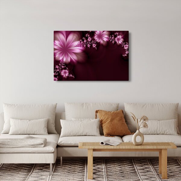 Tablou cu abstracție - flori (90x60 cm)