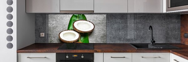 Panou sticla securizata bucatarie jumătăți de nucă de cocos