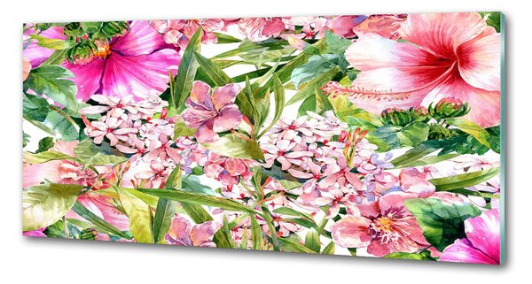Sticlă pentru bucătărie model floral
