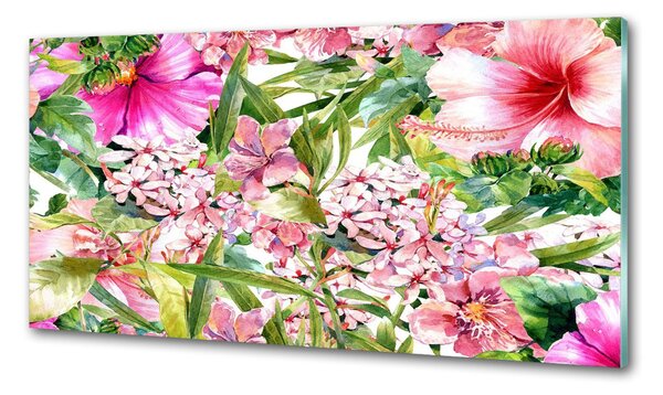 Sticlă pentru bucătărie model floral