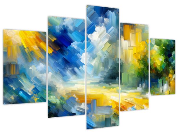Tablou - Zi însorită abstractă (150x105 cm)