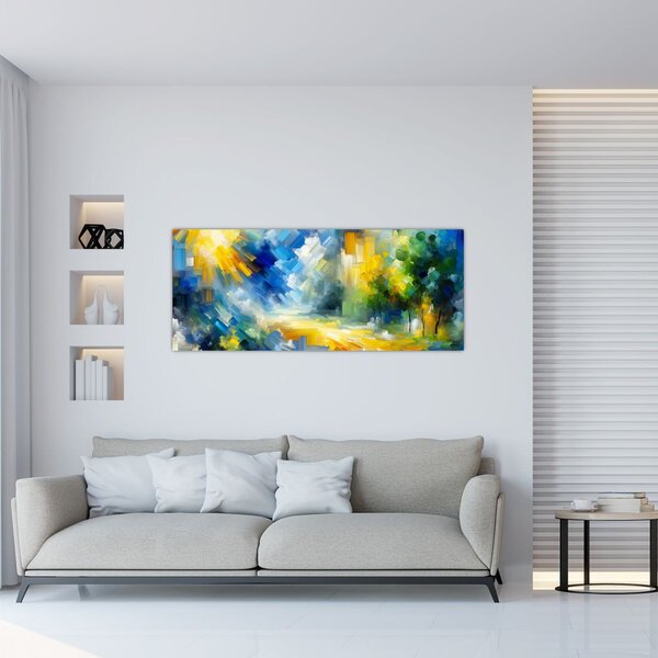 Tablou - Zi însorită abstractă (120x50 cm)