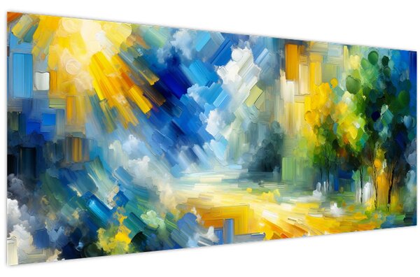 Tablou - Zi însorită abstractă (120x50 cm)
