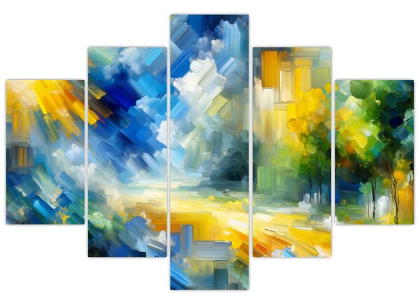 Tablou - Zi însorită abstractă (150x105 cm)