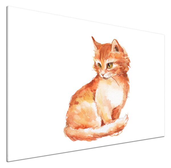 Panou sticlă decorativa bucătărie Red Cat