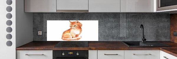 Panou sticlă decorativa bucătărie Red Cat